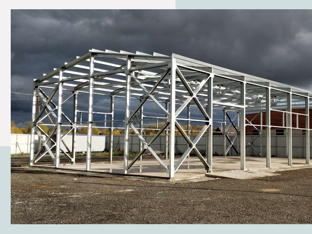 Двускатные ангары в Мегион от 626 руб. за квадрат