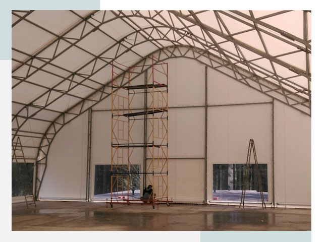 Шатровые ангары в Мегионе