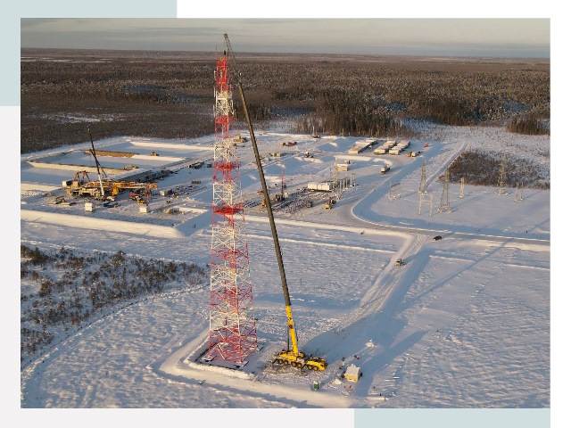 Мачты связи в Мегионе