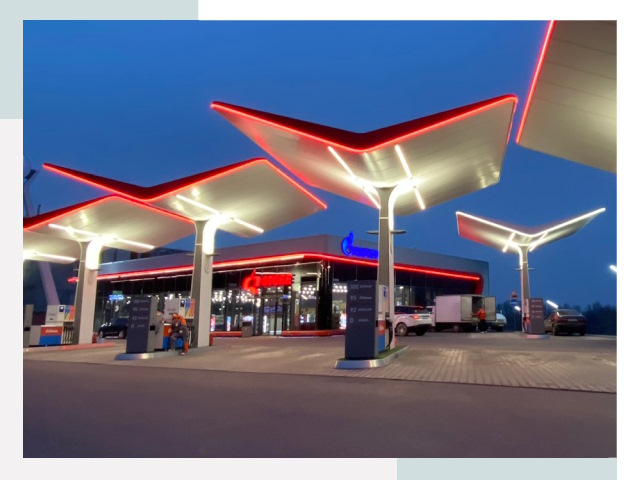 Навесы для АЗС в Мегионе