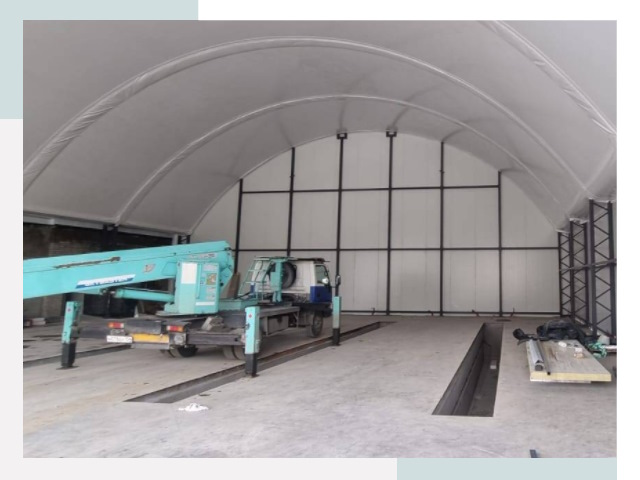 Внутреннее оснащение ангаров в Мегионе